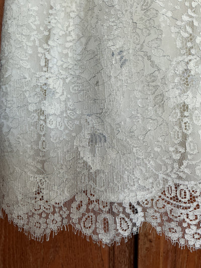 THE MARTHA | ONE-OF-ONE SILK & VINTAGE LACE FLOWER GIRL DRESS