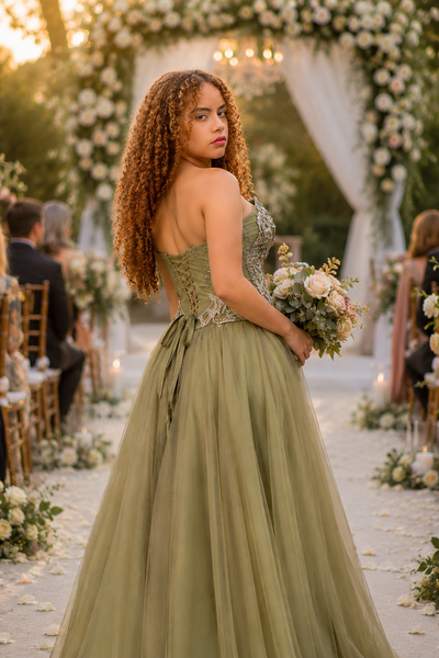 The Sage Garden Corset Gown
From the Elena Collection Archives • One of a Kind