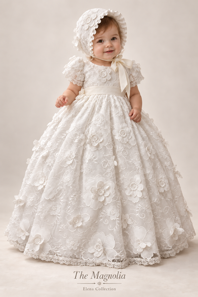 The Magnolia - Heirloom Christening Gown