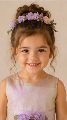 The Violet Garden Dress | Luxury Silk Flower Girl Dress | Elena Collection