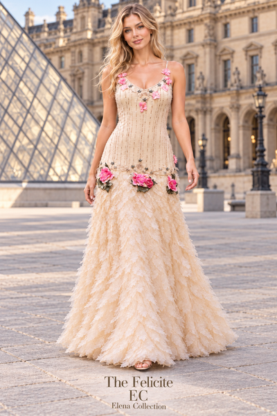 The Felicite — One-of-One Silk Beaded Floral Dress