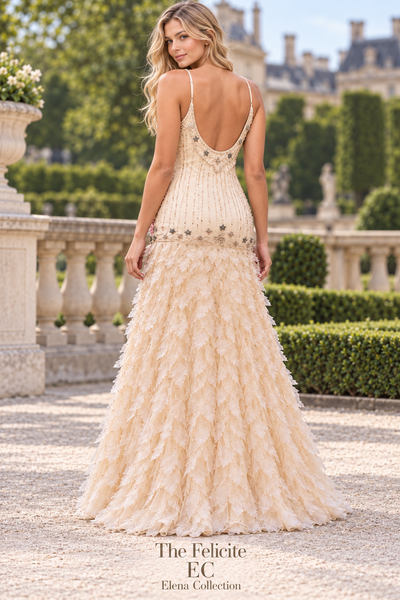 The Felicite — One-of-One Silk Beaded Floral Dress