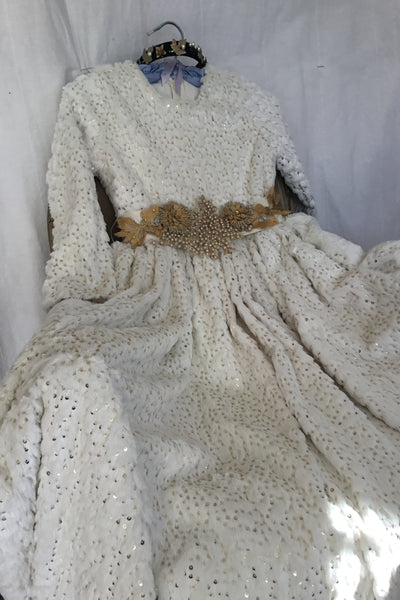 Winter Ivory Faux Fur Dress and Belt - Natasha