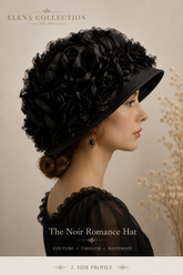 The Noir Romance Hat | OOAK Women’s Couture Hat