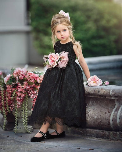 THE SARA | VINTAGE CHANTILLY LACE FLOWER GIRL DRESS