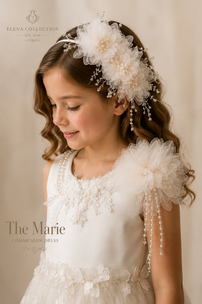 The Marie | Archive Couture Communion Dress & Headpiece