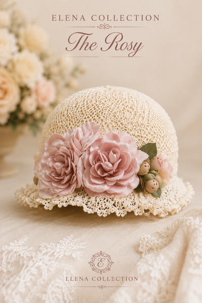 The Rosy | Vintage Lace Baby Dress & Coordinating Hat