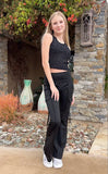 Black Cargo Yoga Pants - Jena