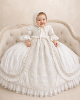THE WILLIAM
Silk Couture Christening Gown & Bonnet