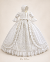 THE WILLIAM
Silk Couture Christening Gown & Bonnet