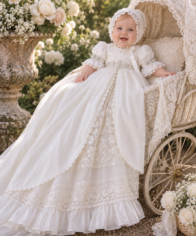 Casandra Gown - Heirloom Christening Gown