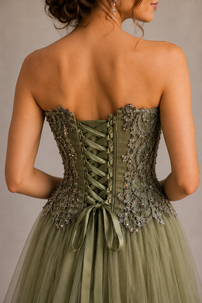 The Sage Garden Corset Gown
From the Elena Collection Archives • One of a Kind