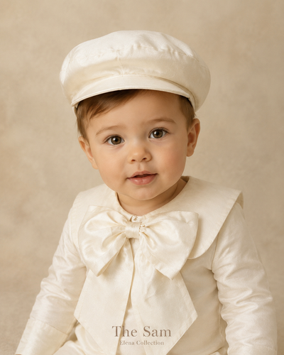The Sam | Archival Three-Piece Silk Christening