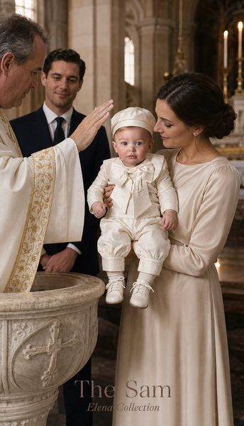 The Sam | Archival Three-Piece Silk Christening