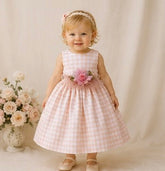 The Charlotte | Luxury Silk Gingham Flower Girl Dress | Elena Collection
