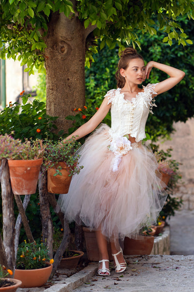 Tulle Skirt Set Lace Corset - Cecilia