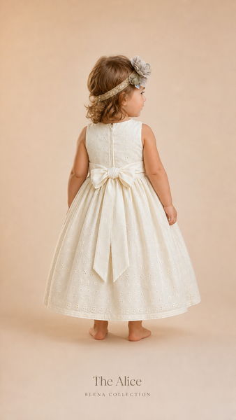 THE ALICE | EYELET COTTON TODDLER DRESS