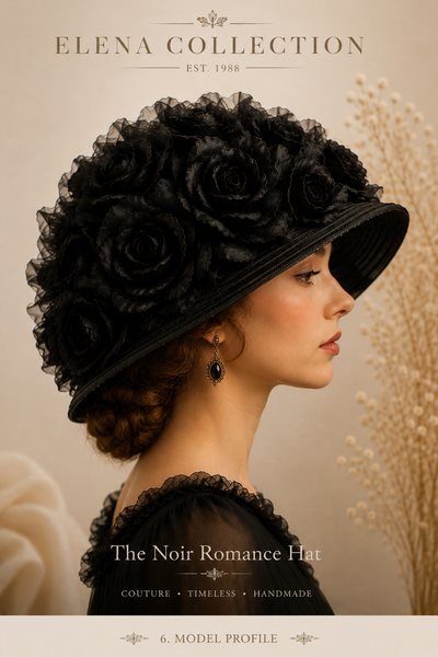 The Noir Romance Hat | OOAK Women’s Couture Hat