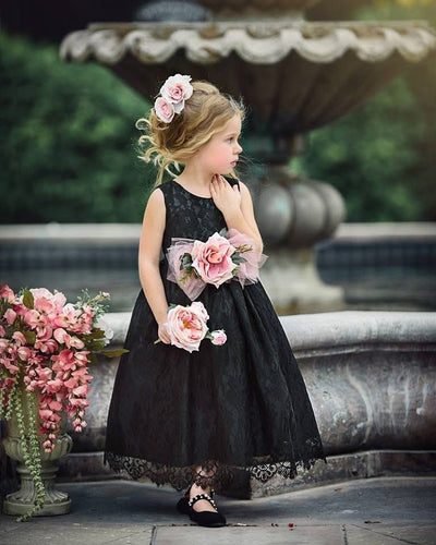 THE SARA | VINTAGE CHANTILLY LACE FLOWER GIRL DRESS
