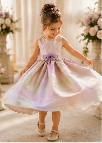 The Violet Garden Dress | Luxury Silk Flower Girl Dress | Elena Collection