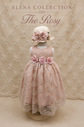 The Rosy | Vintage Lace Baby Dress & Coordinating Hat