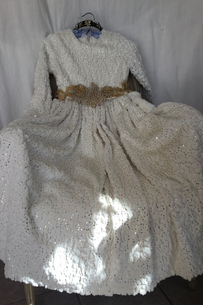Winter Ivory Faux Fur Dress and Belt - Natasha