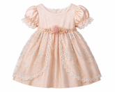 Isabella Rose Dress | One-of-a-Kind Silk Flower Girl Dress | 18 Months