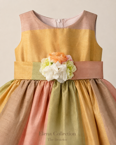 The Beatrice Silk Flower Girl Dress
