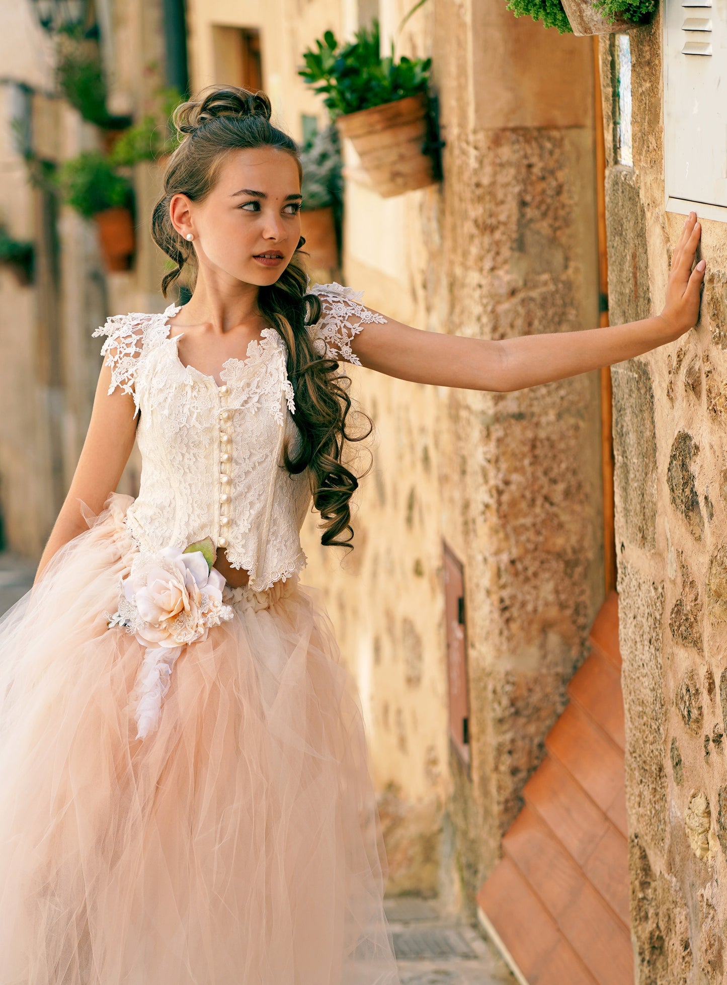 Romantic Tulle Skirt Set Lace Corset - Cecilia