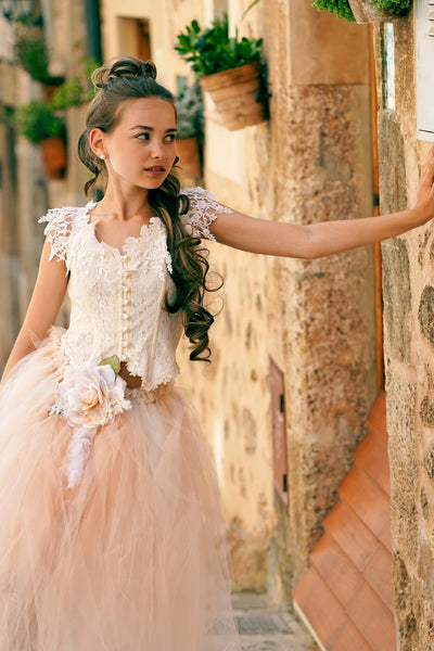 Tulle Skirt Set Lace Corset - Cecilia
