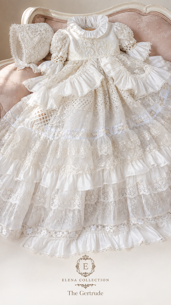 The Gertrude — One-of-a-Kind Two-Piece Christening Ensemble