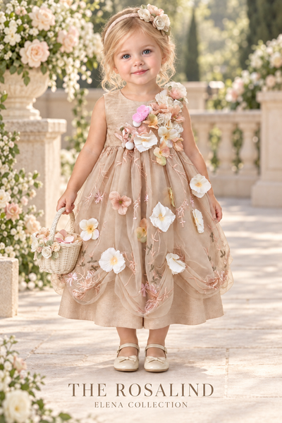 THE ROSALIND | ONE-OF-A-KIND ARCHIVAL SILK FLOWER GIRL DRESS