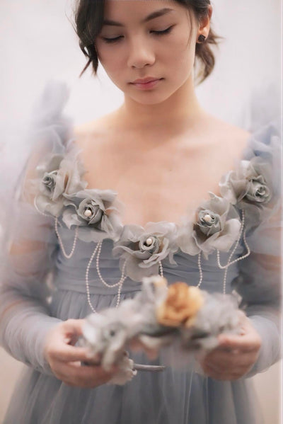 Blue Ethereal Tulle Dress - Gloria