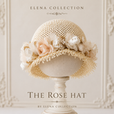 The Rose Hat | Hand-Decorated Baby Heirloom Hat