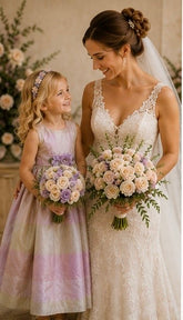 The Violet Garden Dress | Luxury Silk Flower Girl Dress | Elena Collection