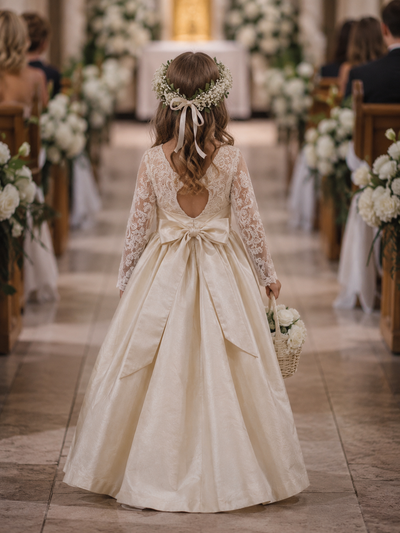 The Antonia Flower Girl Silk Dress Dress