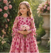 The Rosalie Bloom Gown
Couture Floral Flower Girl Dress | One of One | Ready to Ship