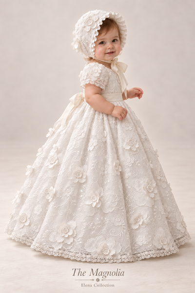 The Magnolia - Heirloom Christening Gown
