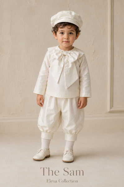 The Sam | Archival Three-Piece Silk Christening