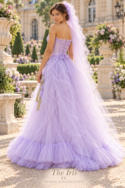 The Iris — Lavender Floral Corset & Skirt Set