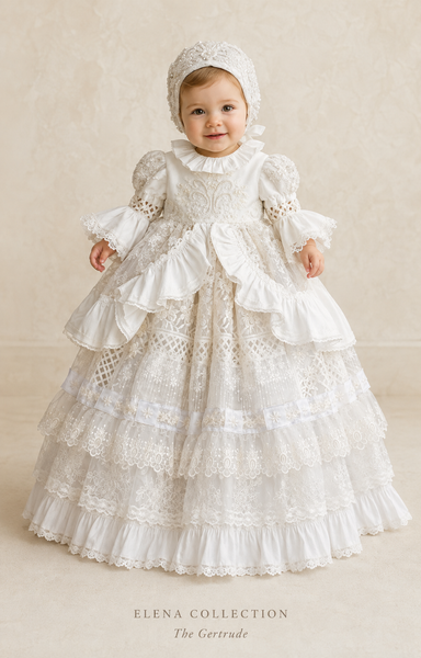The Gertrude — One-of-a-Kind Two-Piece Christening Ensemble