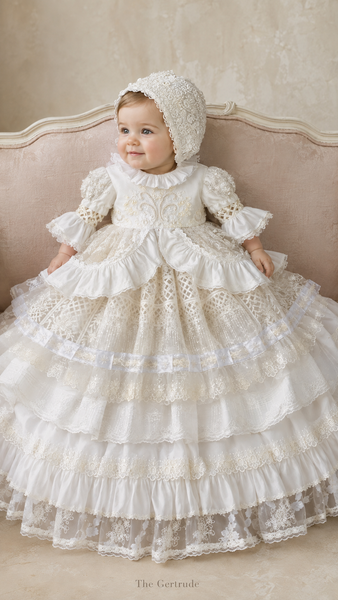The Gertrude — One-of-a-Kind Two-Piece Christening Ensemble