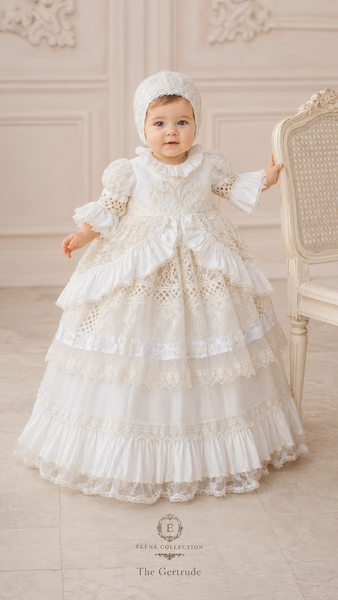 The Gertrude — One-of-a-Kind Two-Piece Christening Ensemble