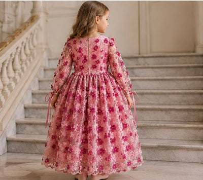 The Rosalie Bloom Gown
Couture Floral Flower Girl Dress | One of One | Ready to Ship