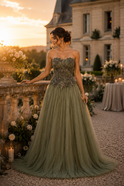 The Sage Garden Corset Gown
From the Elena Collection Archives • One of a Kind