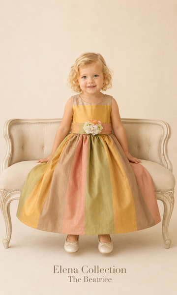 The Beatrice Silk Flower Girl Dress