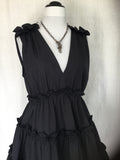 Black Tiered Mini Dress