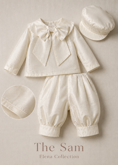 The Sam | Archival Three-Piece Silk Christening