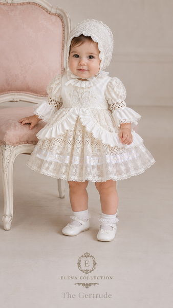 The Gertrude — One-of-a-Kind Two-Piece Christening Ensemble