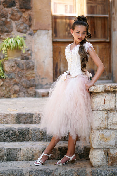 Tulle Skirt Set Lace Corset - Cecilia